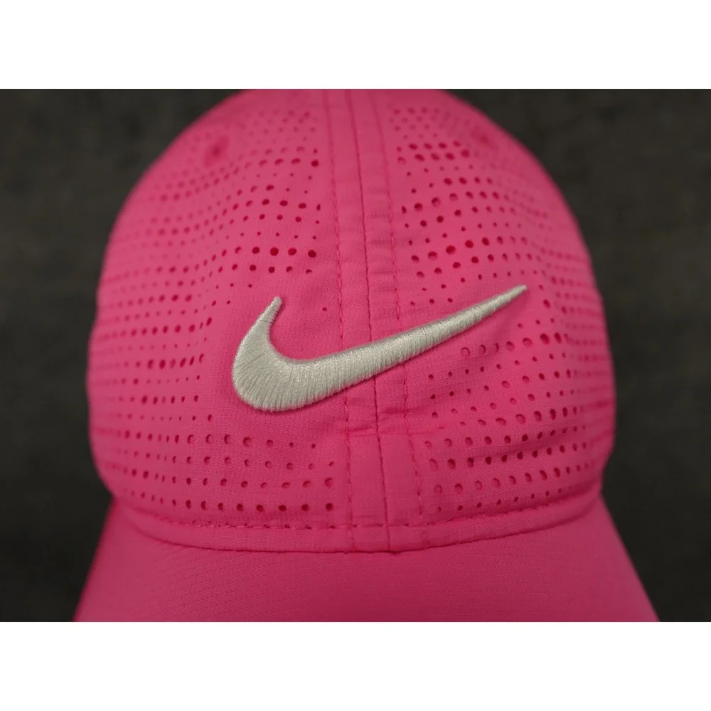 Nike Golf Aerobill Hat Womens OS Pink Excellent Perforated Adjustable 639635-668